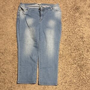 Woman Within Light Blue Ankle Jeans